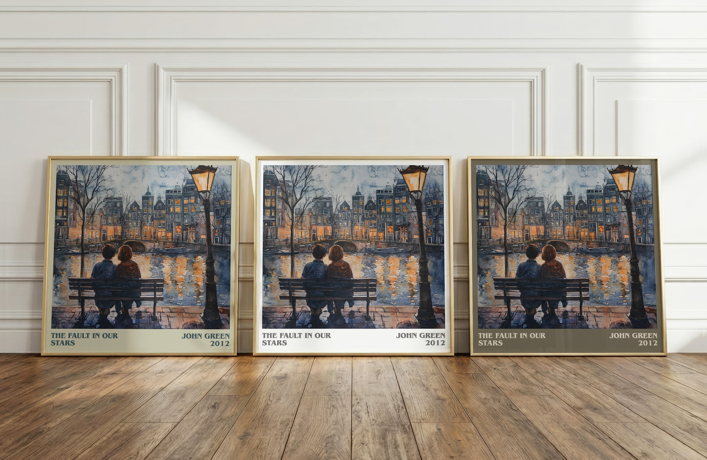 The Fault in Our Stars literary print framed by window – literary home decor
