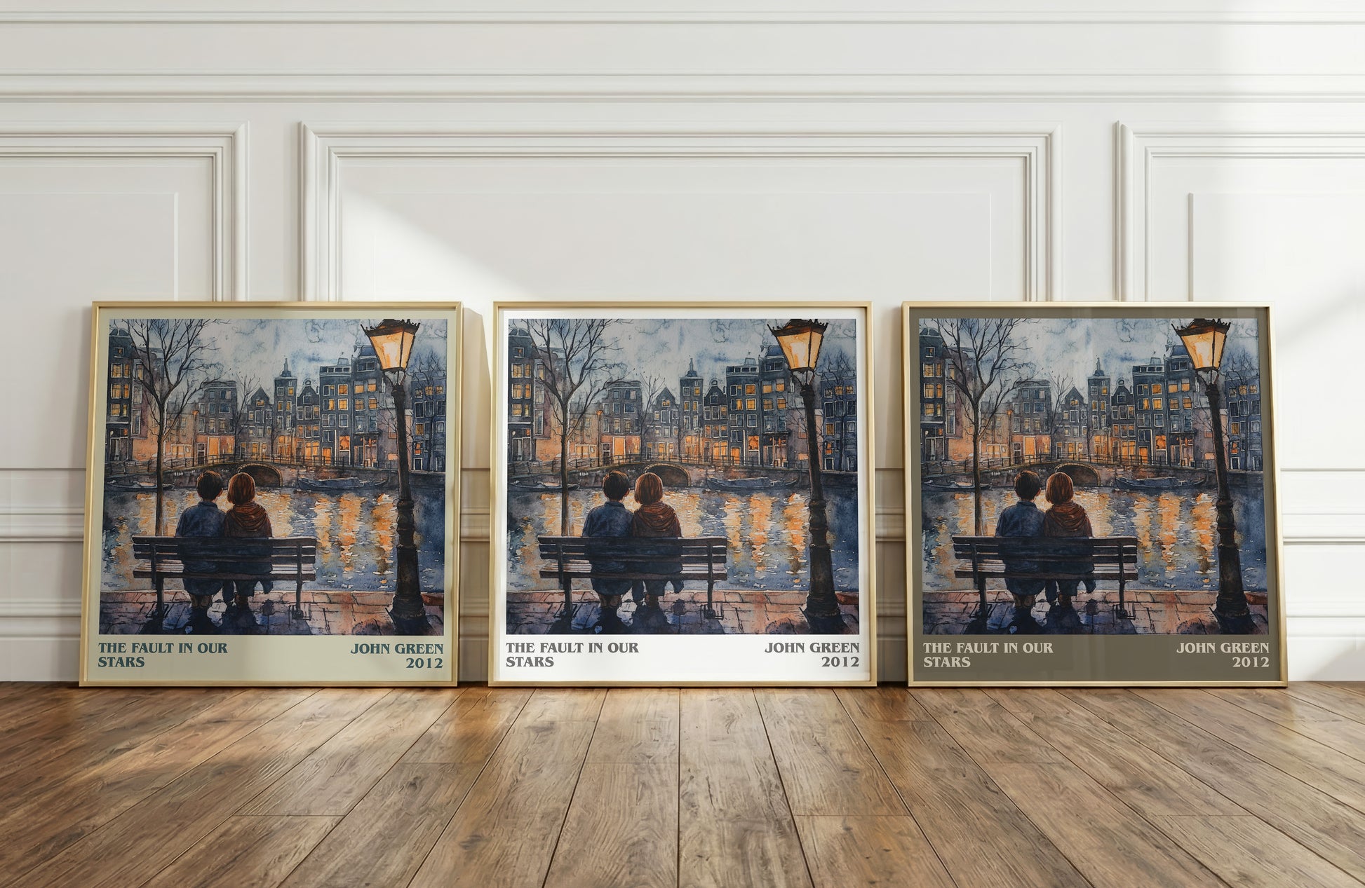 The Fault in Our Stars literary print framed by window – literary home decor