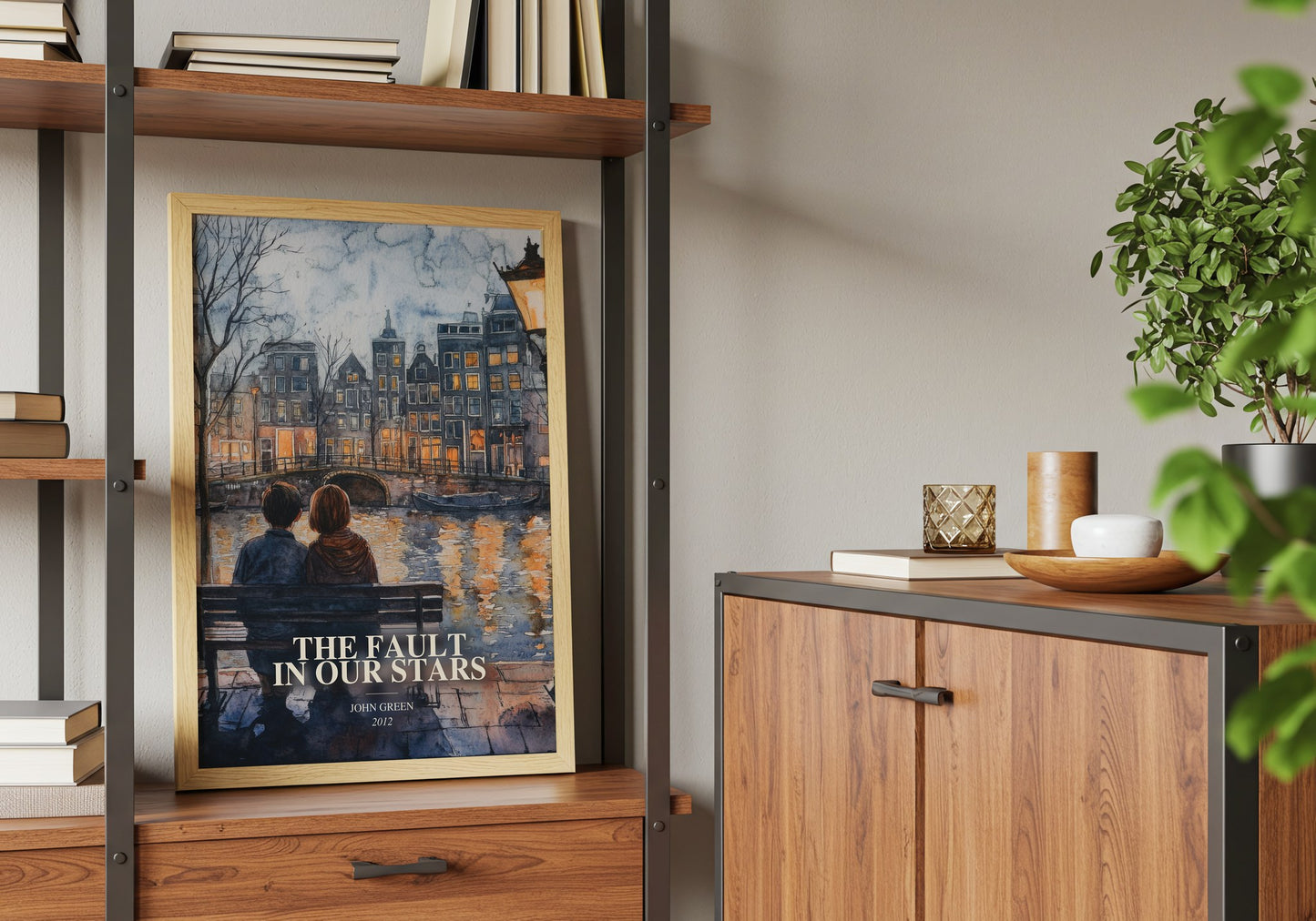 The Fault In Our Stars book watercolour illustration paper finish options – matte satin gloss