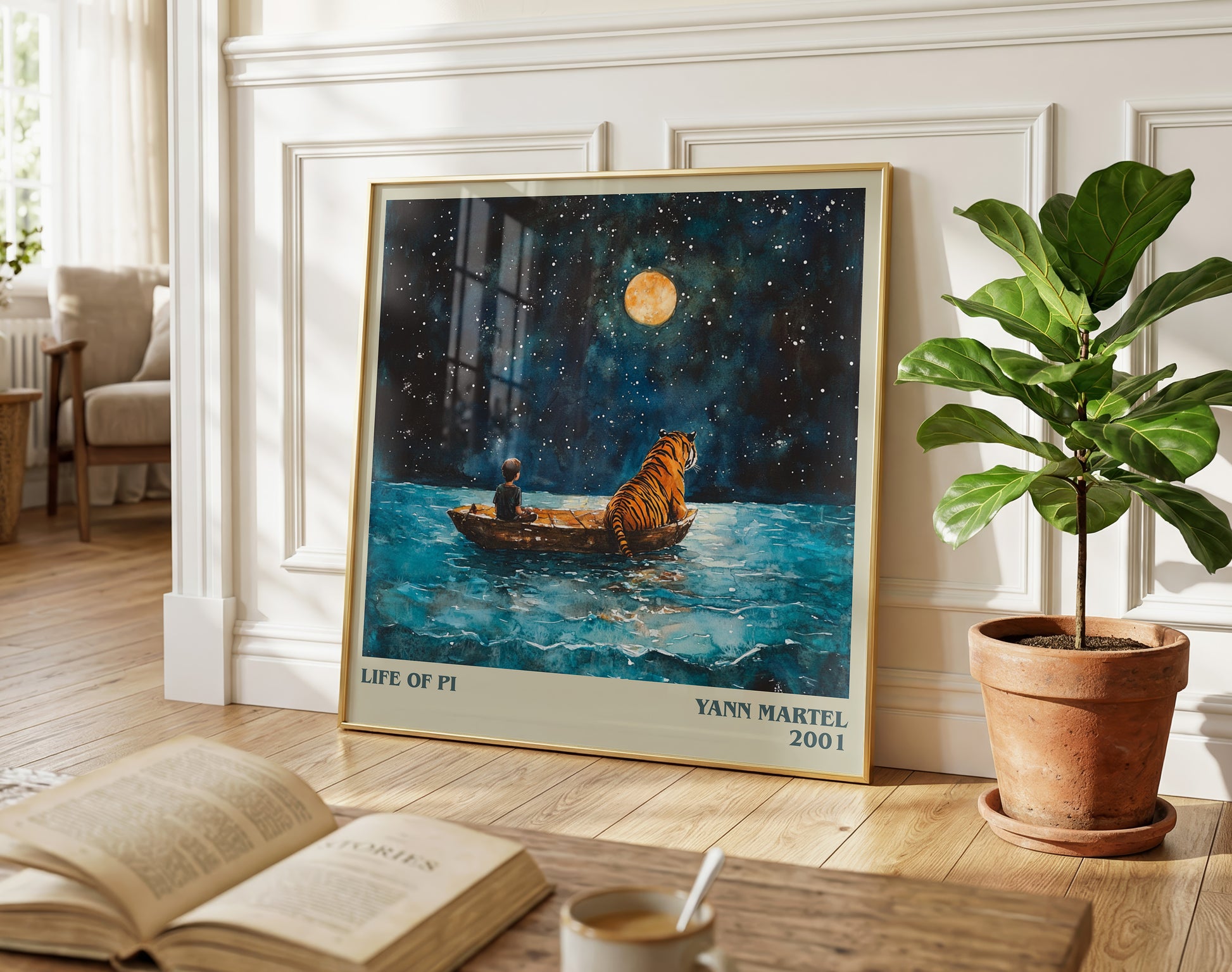 Life of Pi literary poster paired in gallery wall – literary art prints