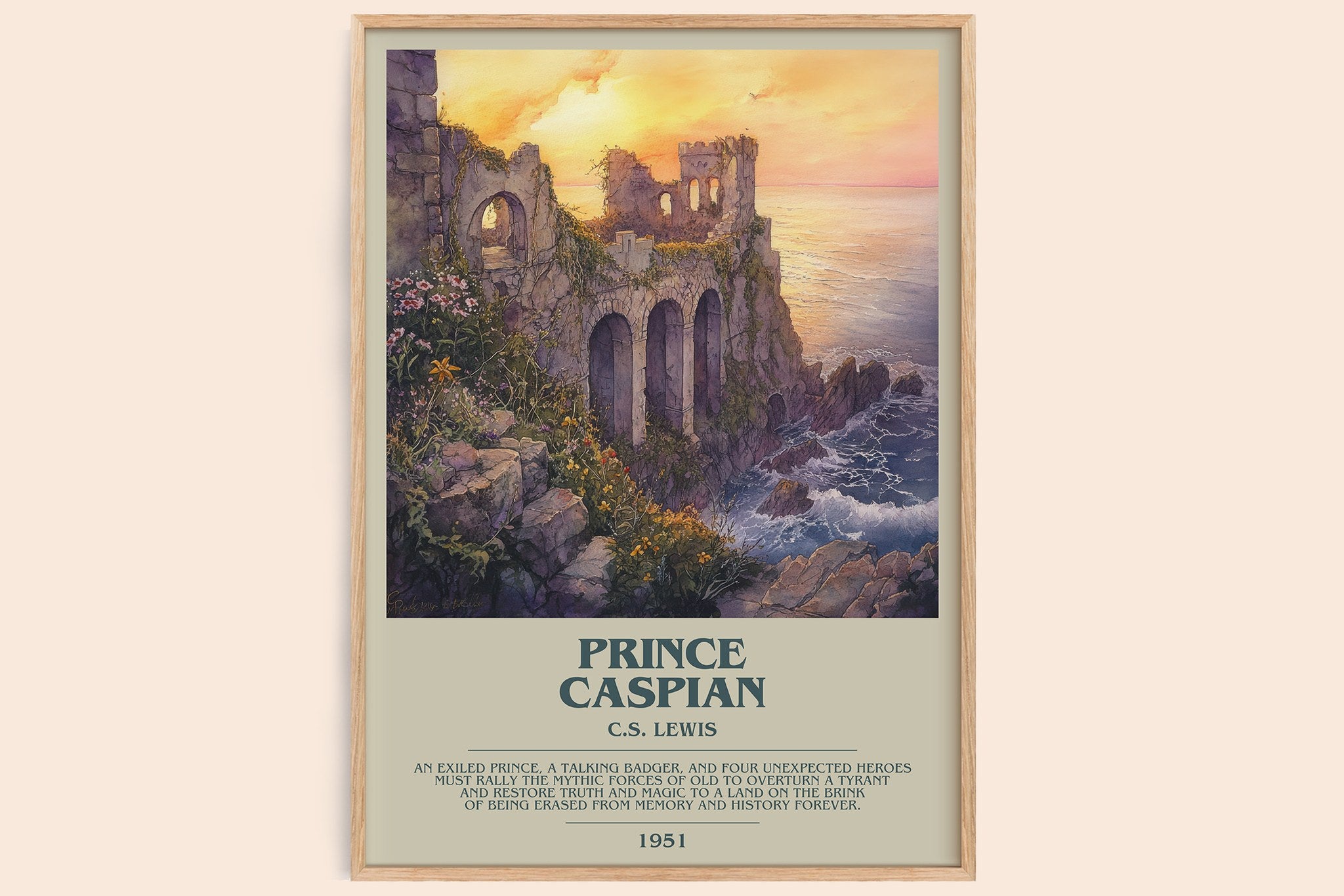 Prince Caspian Bookish Wall Art by C.S. Lewis
