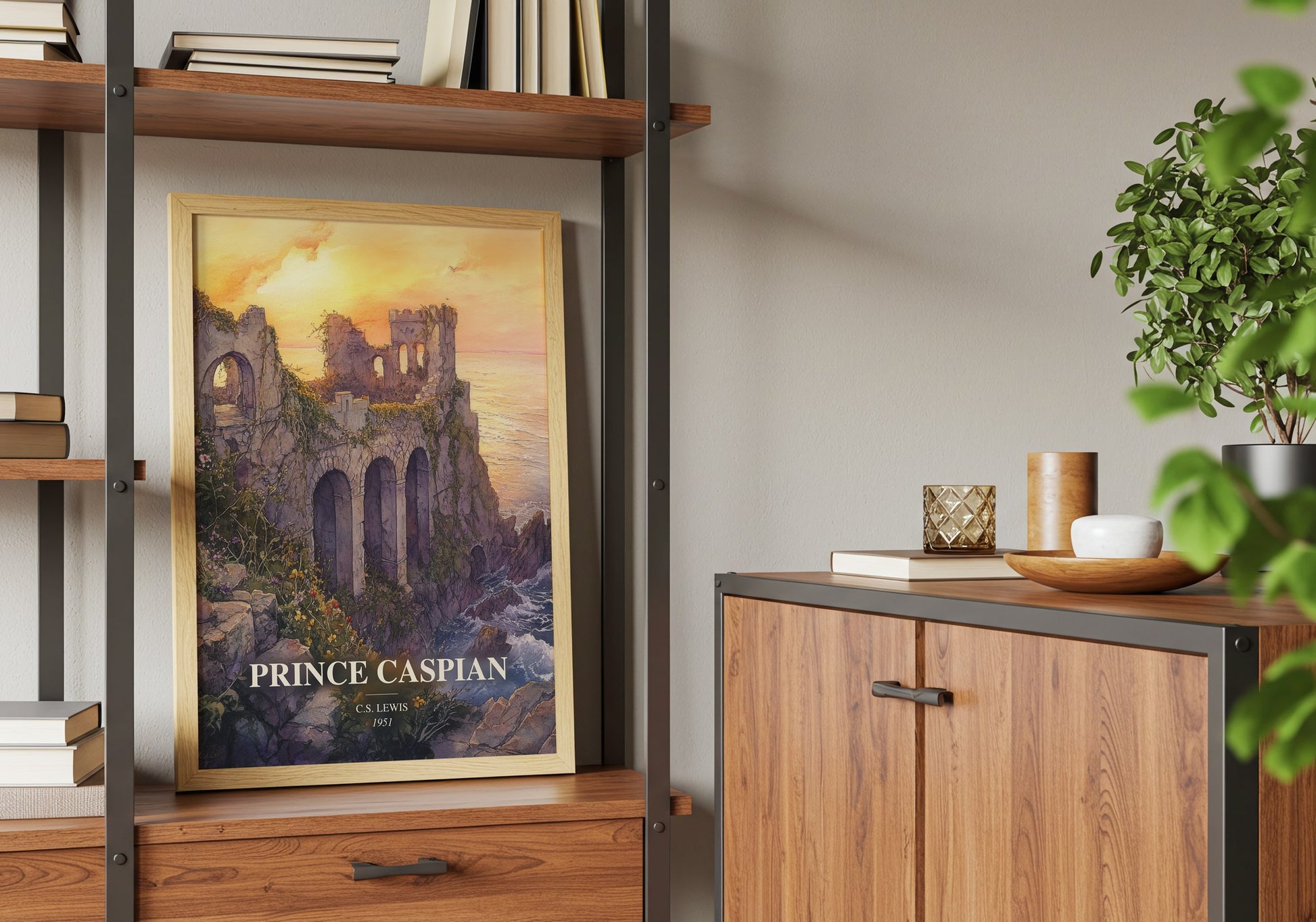 Prince Caspian book watercolour illustration paper finish options – matte satin gloss