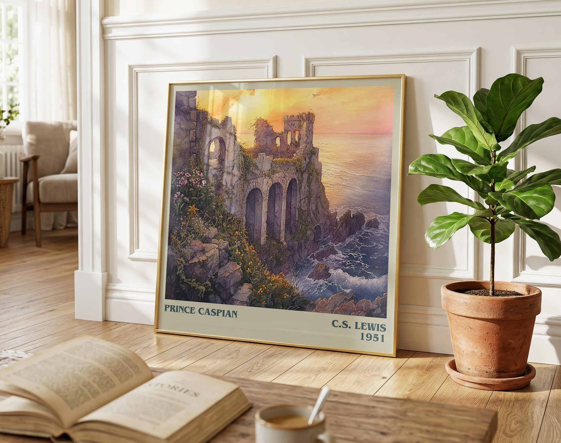 Prince Caspian literary poster paired in gallery wall – literary art prints