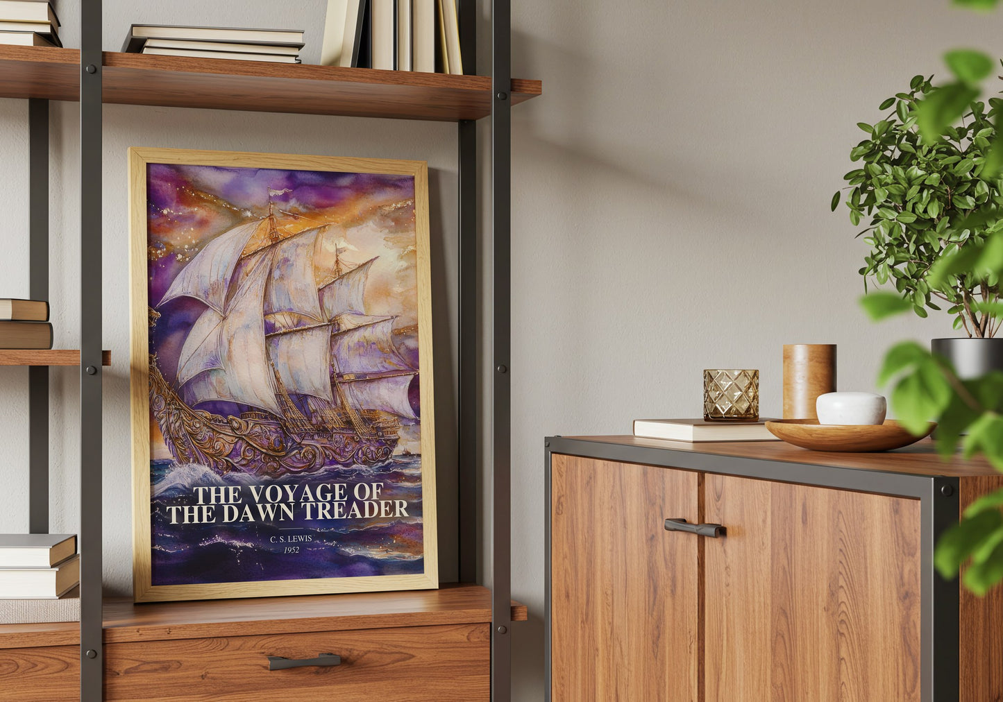 The Voyage Of The Dawn Treader book watercolour illustration paper finish options – matte satin gloss
