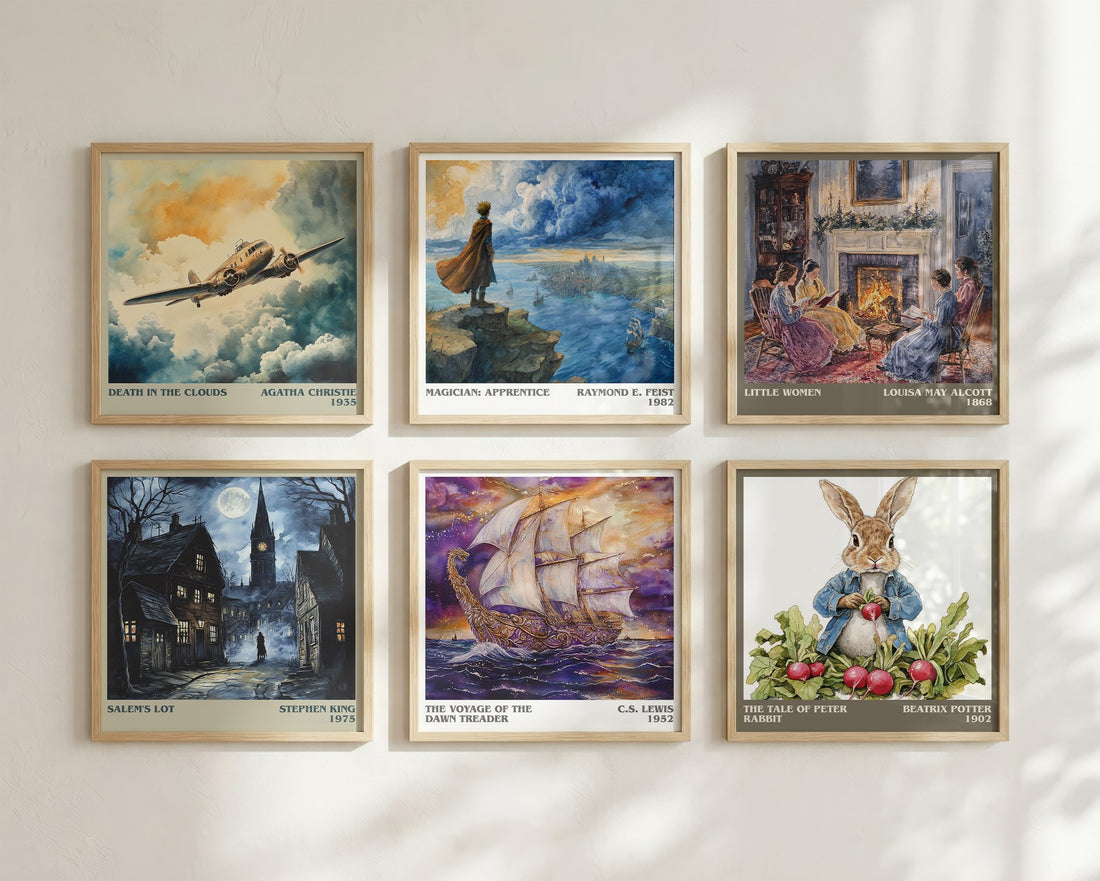 The Voyage of the Dawn Treader Literary Art Print by C. S. Lewis – square print in a six-frame gallery wall
