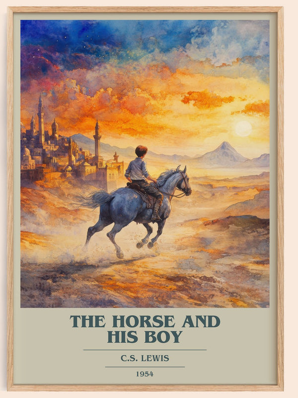 The Horse and his Boy Book Cover Poster by C. S. Lewis – framed poster