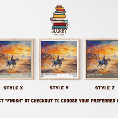 The Horse and his Boy Literary Art Print by C. S. Lewis – Style X, Y and Z square prints side by side – choose your finish