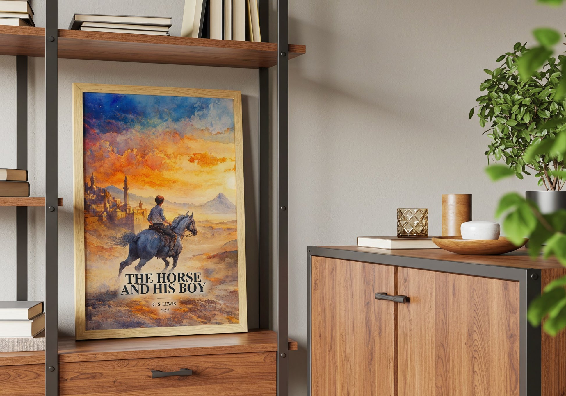 The Horse And His Boy book watercolour illustration paper finish options – matte satin gloss