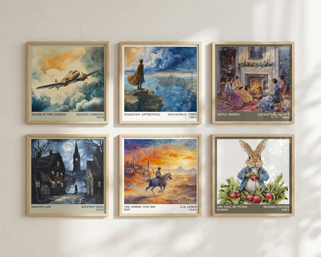 The Horse and his Boy Literary Art Print by C. S. Lewis – square print in a six-frame gallery wall