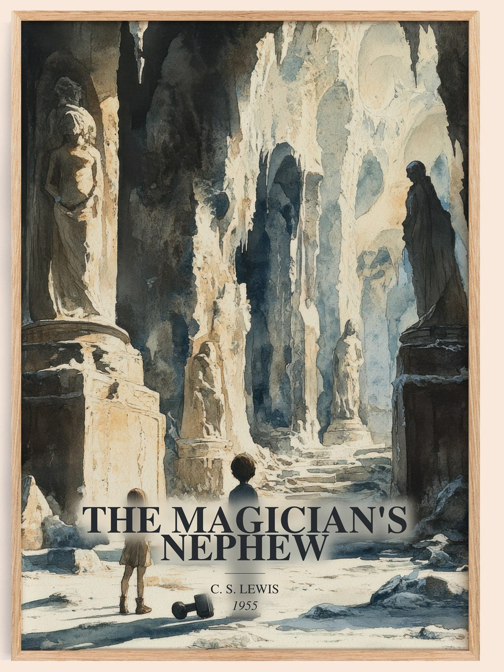 The Magician'S Nephew watercolour book poster by C. S. Lewis – framed literary art print