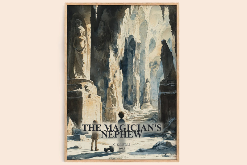 The Magician'S Nephew watercolour book poster by C. S. Lewis – framed literary art print