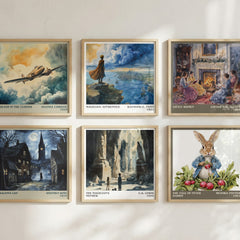 The Magician's Nephew Literary Art Print by C. S. Lewis – square print in a six-frame gallery wall