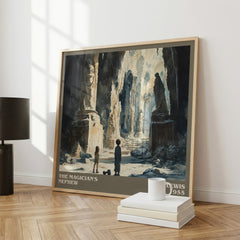 The Magician's Nephew Literary Art Print by C. S. Lewis – large square framed print leaning against a wall