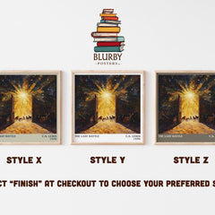 The Last Battle Literary Art Print by C. S. Lewis – Style X, Y and Z square prints side by side – choose your finish