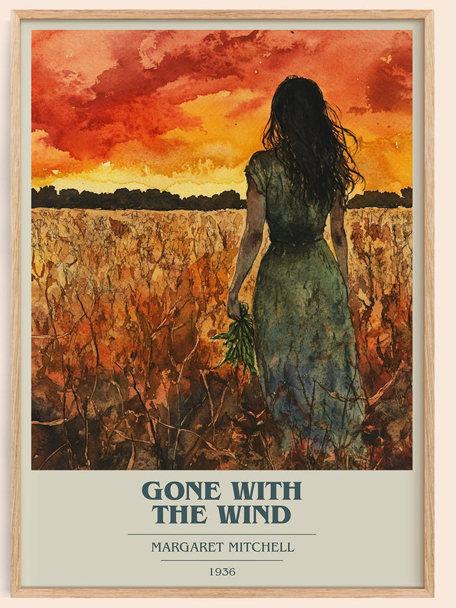 Gone with the Wind Book Cover Poster by Margaret Mitchell