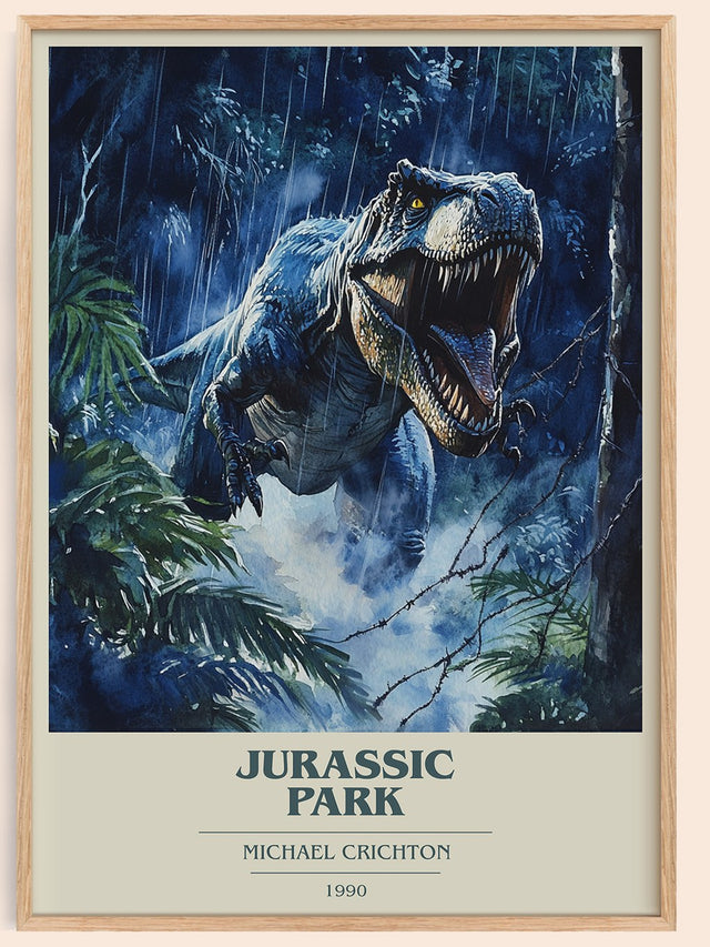 Jurassic Park Book Cover Poster by Michael Crichton