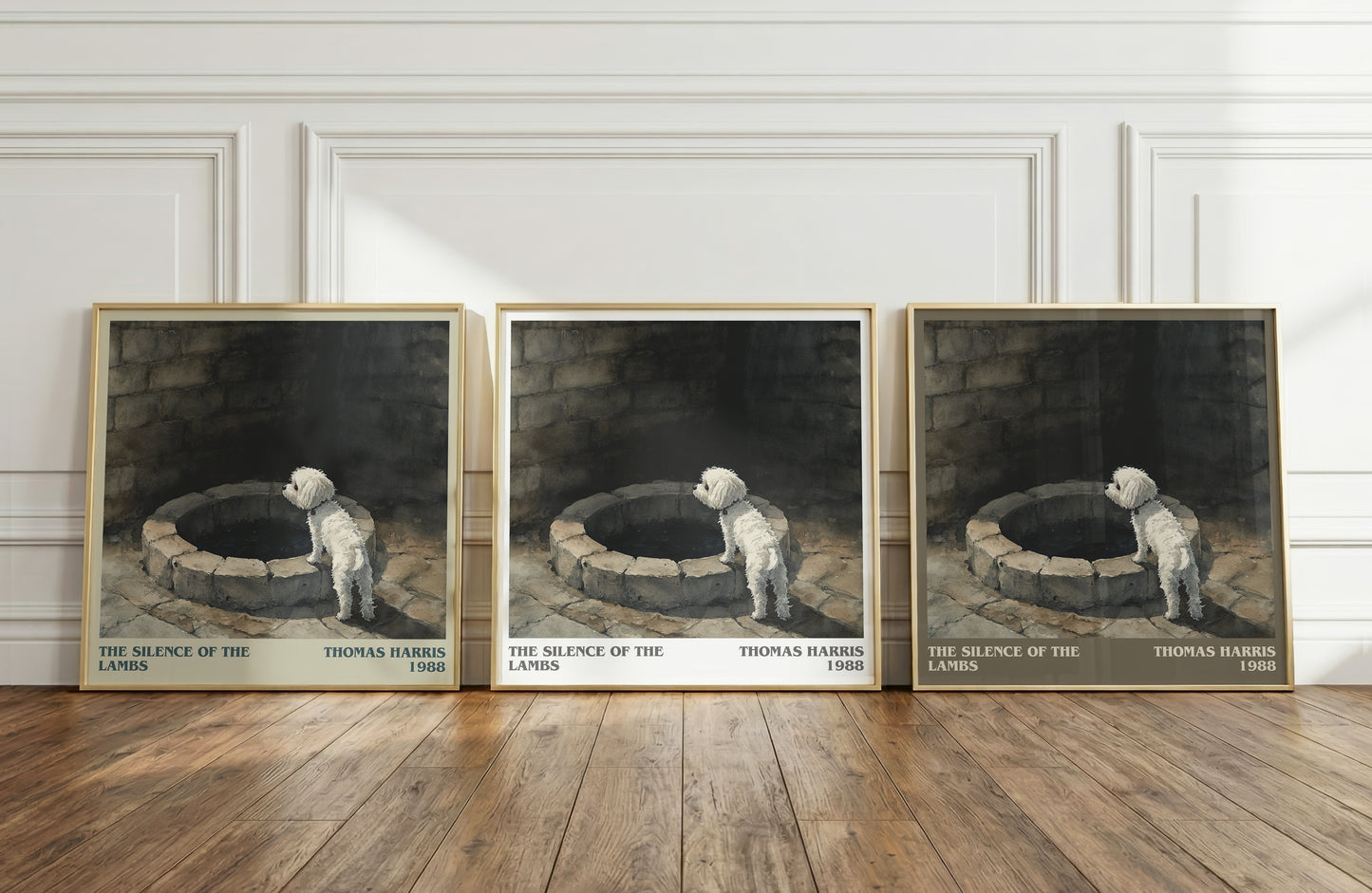 The Silence of the Lambs literary print framed by window – literary home decor