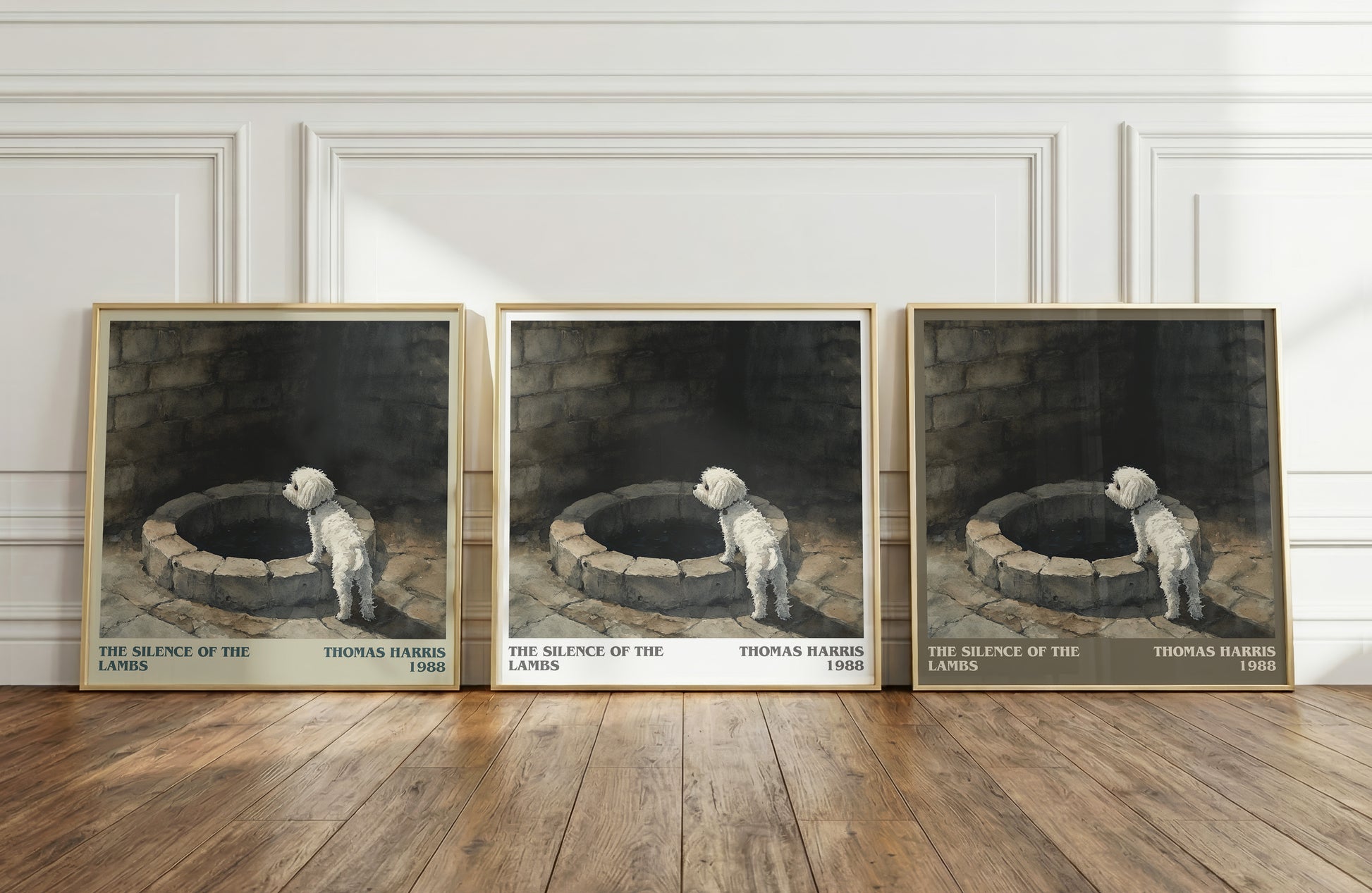 The Silence of the Lambs literary print framed by window – literary home decor