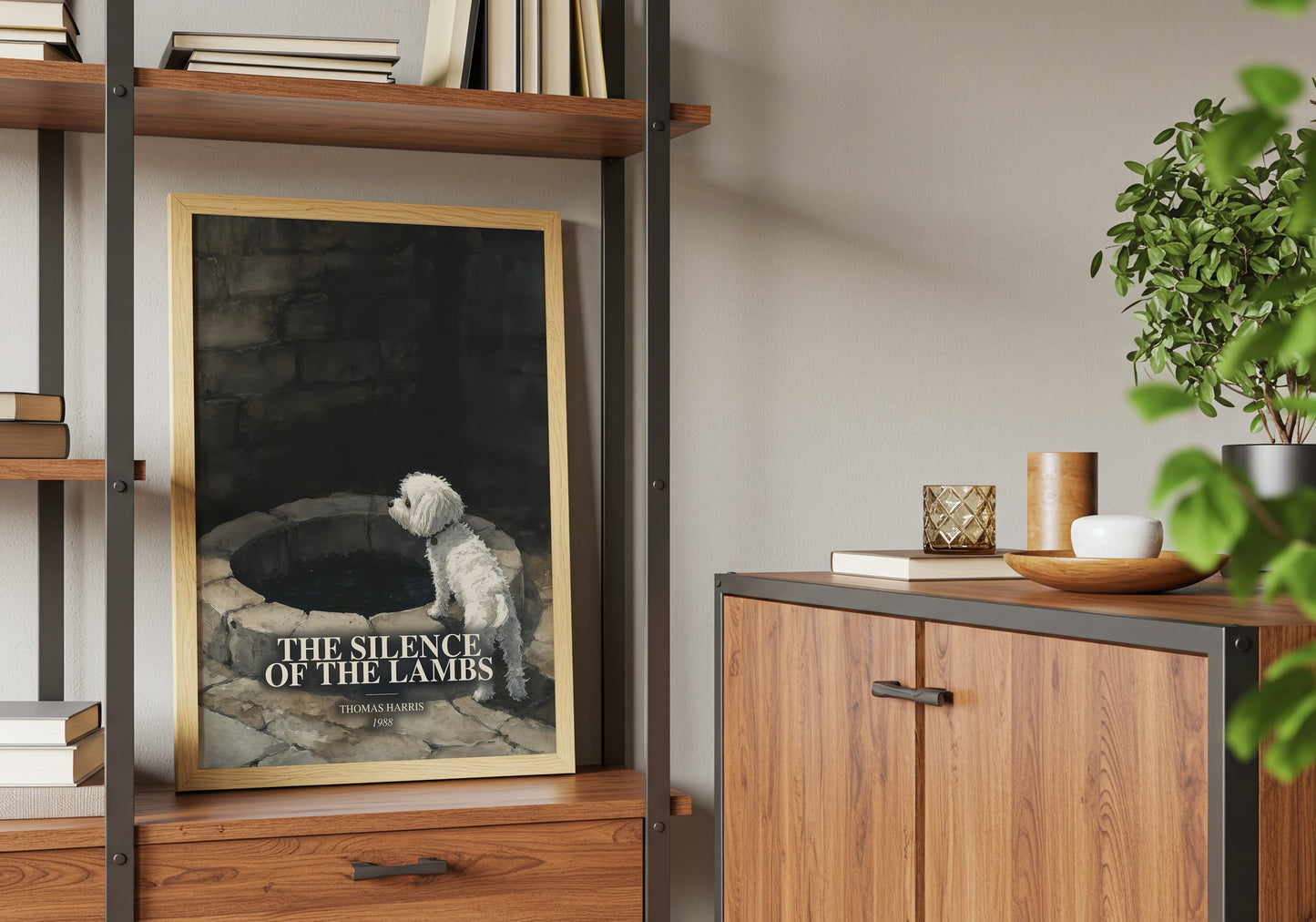 The Silence Of The Lambs book watercolour illustration paper finish options – matte satin gloss