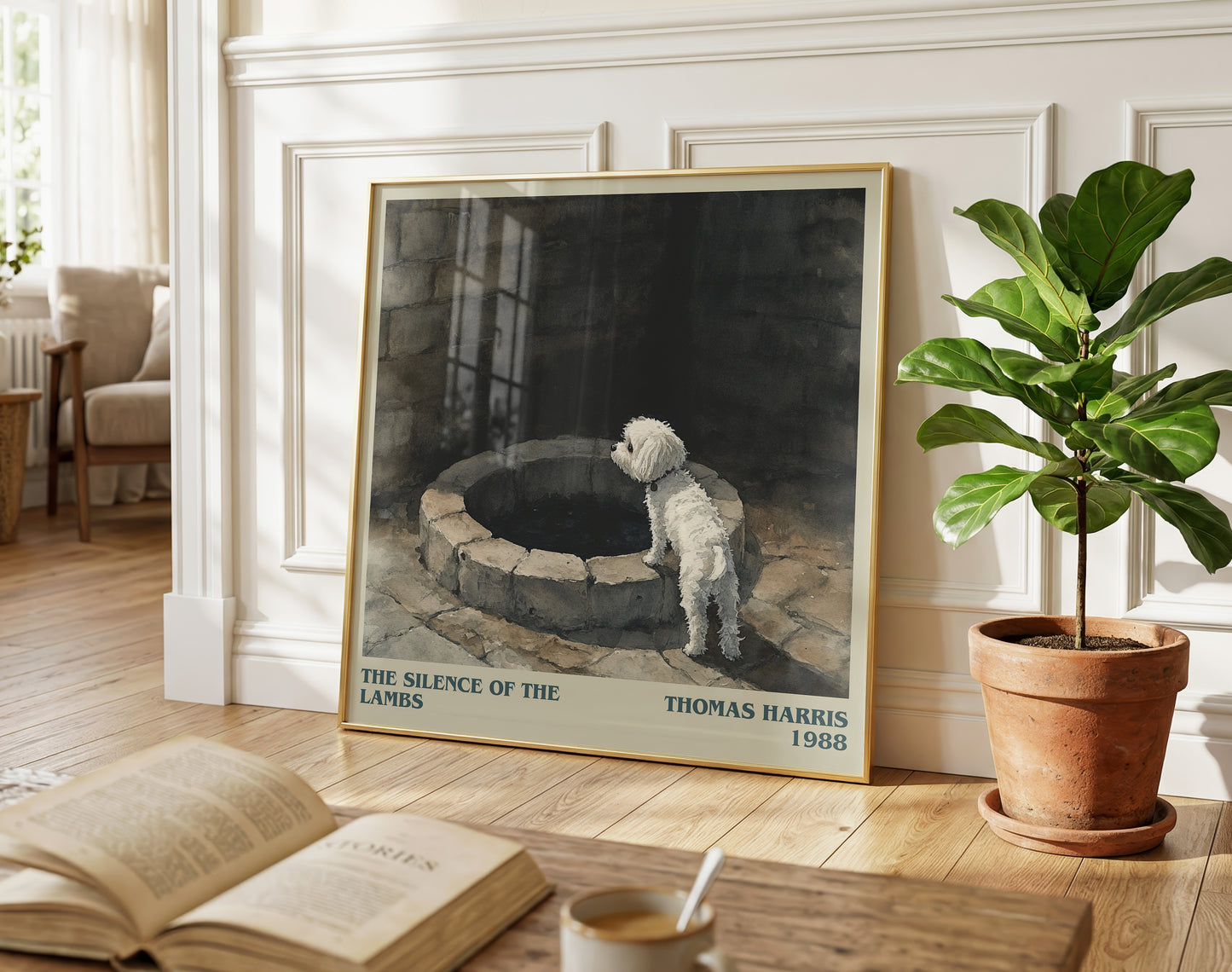 The Silence of the Lambs literary poster paired in gallery wall – literary art prints