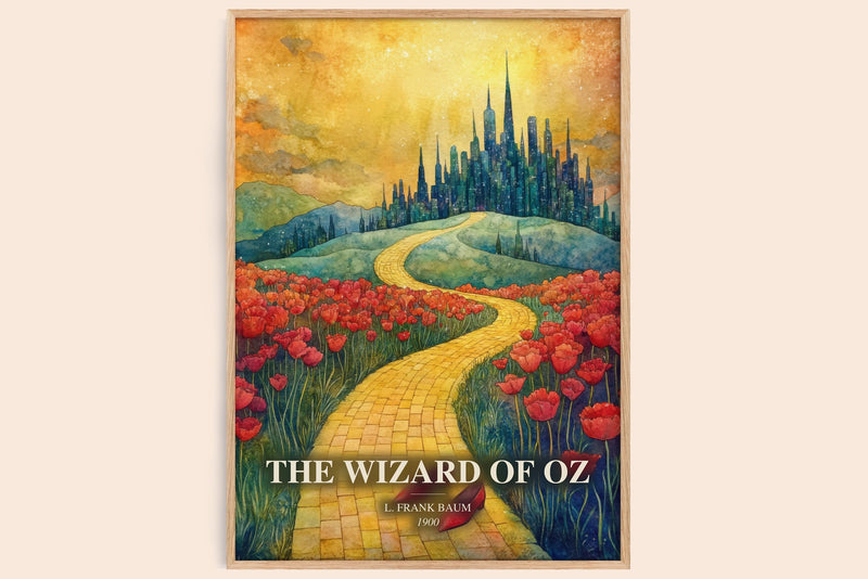 The Wizard Of Oz Book Watercolour Illustration by L. Frank Baum (Edge style)