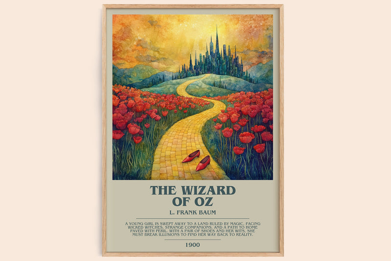 The Wizard Of Oz Bookish Wall Art by L. Frank Baum (Modern style)