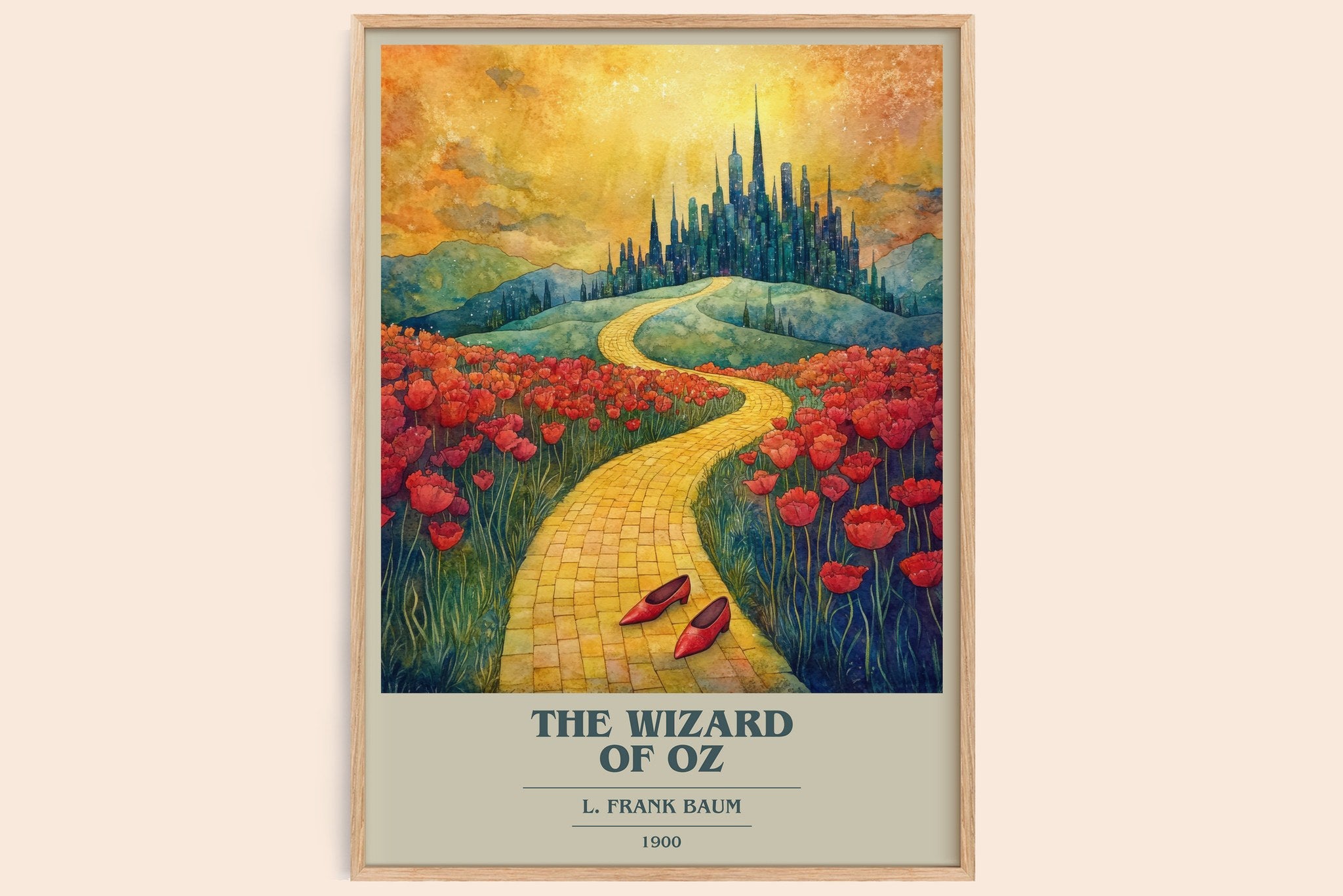 The Wizard Of Oz Book Cover Poster by L. Frank Baum