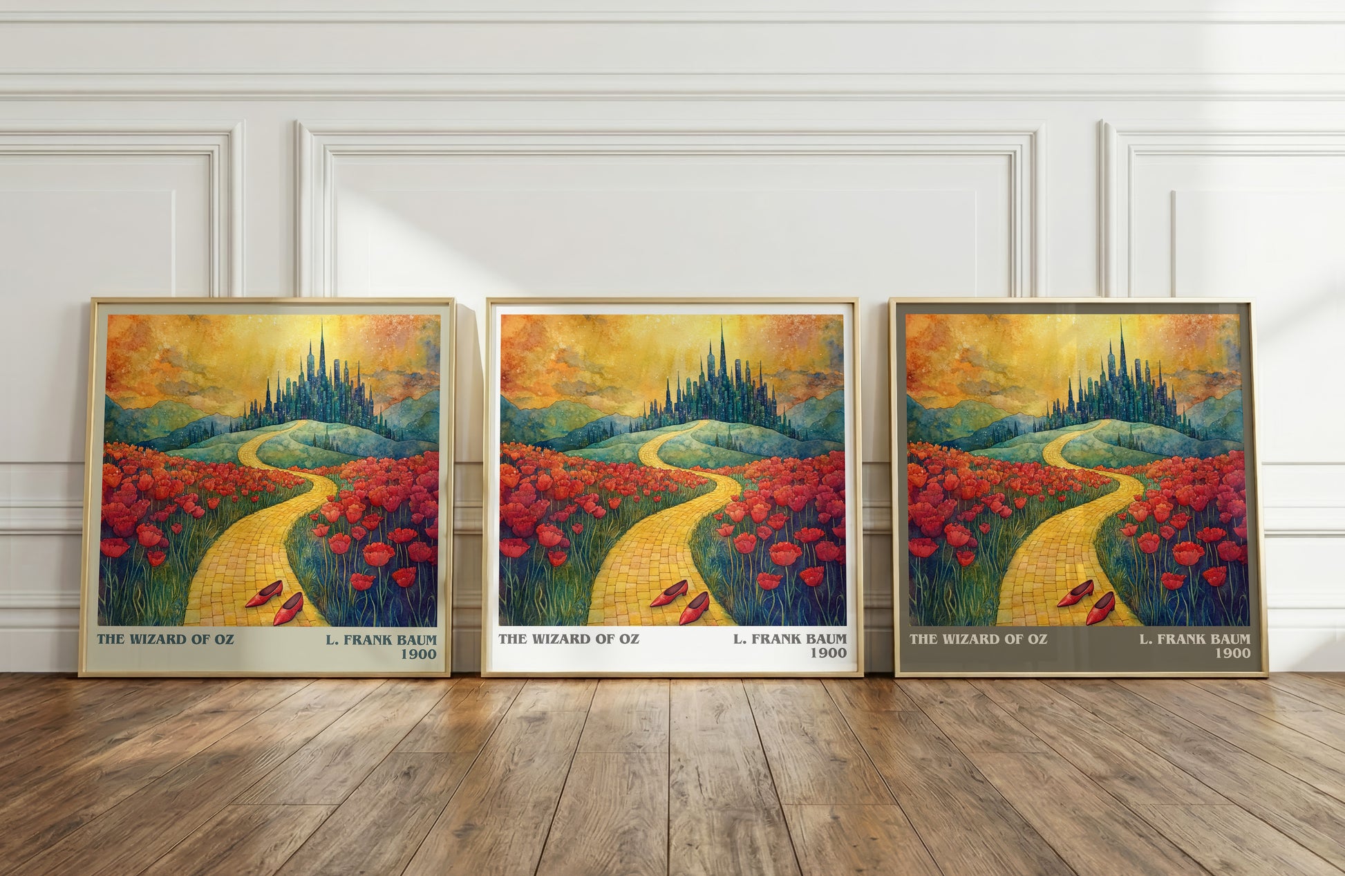 The Wizard Of Oz literary print framed by window – literary home decor