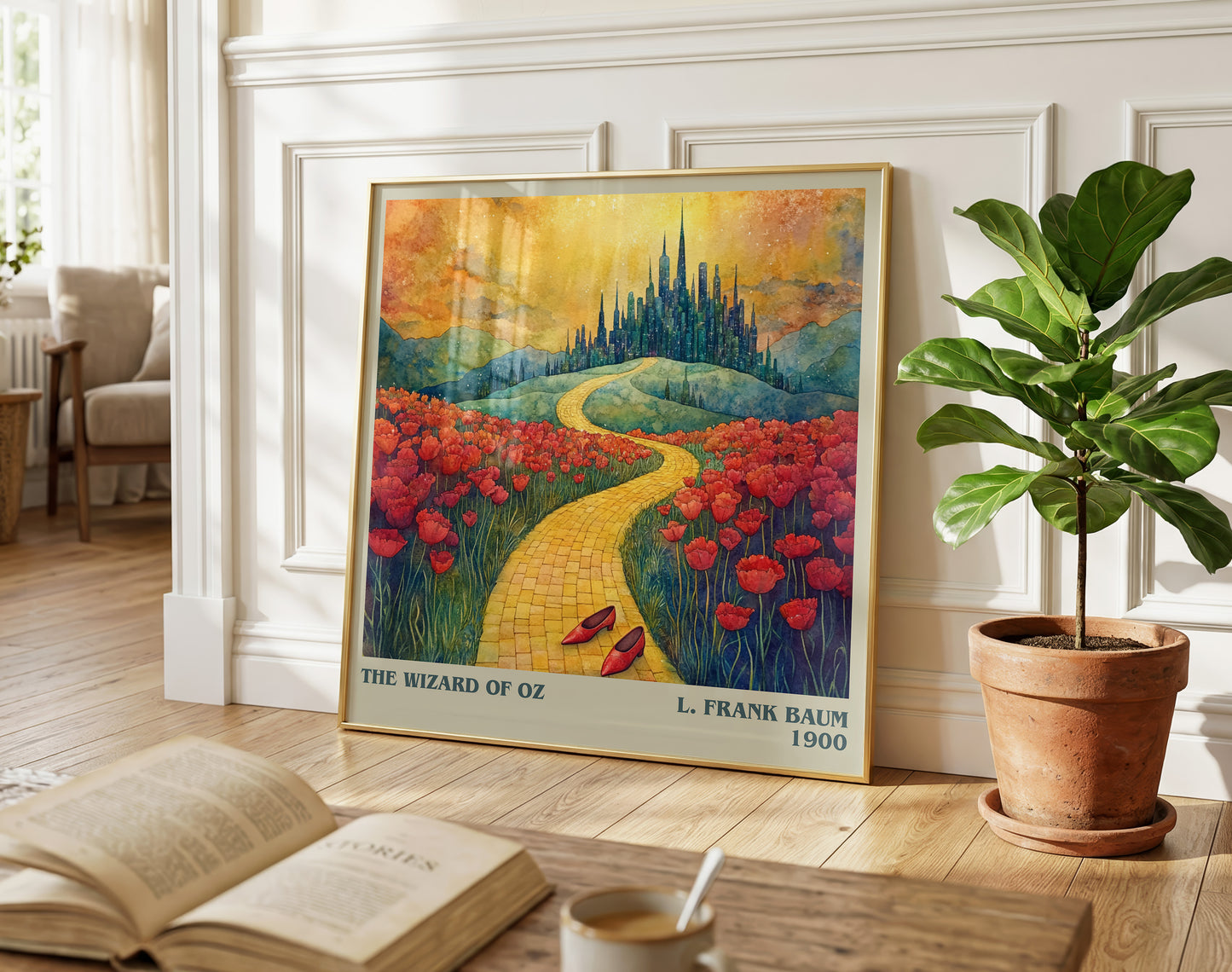 The Wizard Of Oz literary poster paired in gallery wall – literary art prints