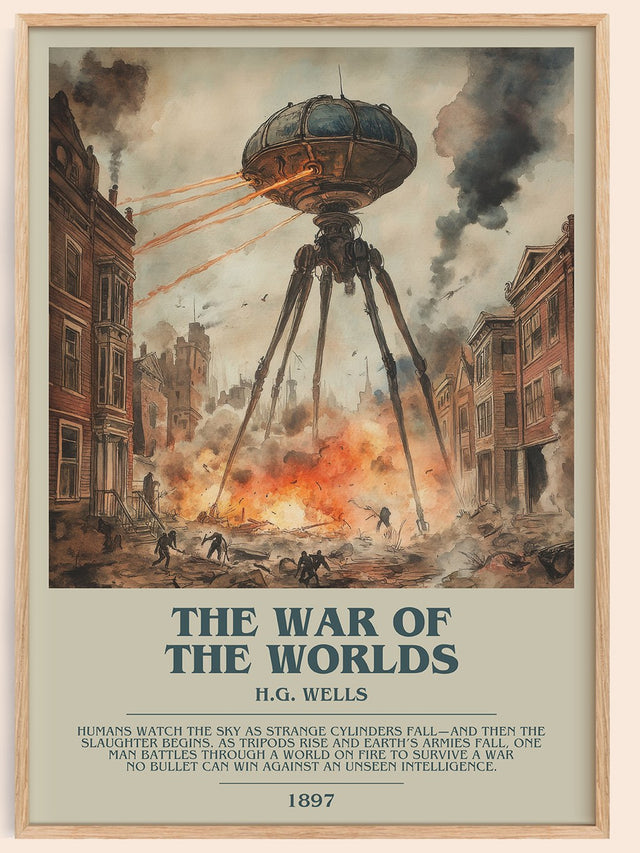 The War Of The Worlds Bookish Wall Art by H.G. Wells