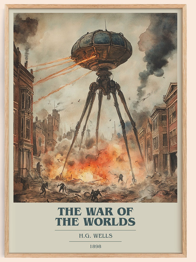The War Of The Worlds Book Cover Poster by H.G. Wells