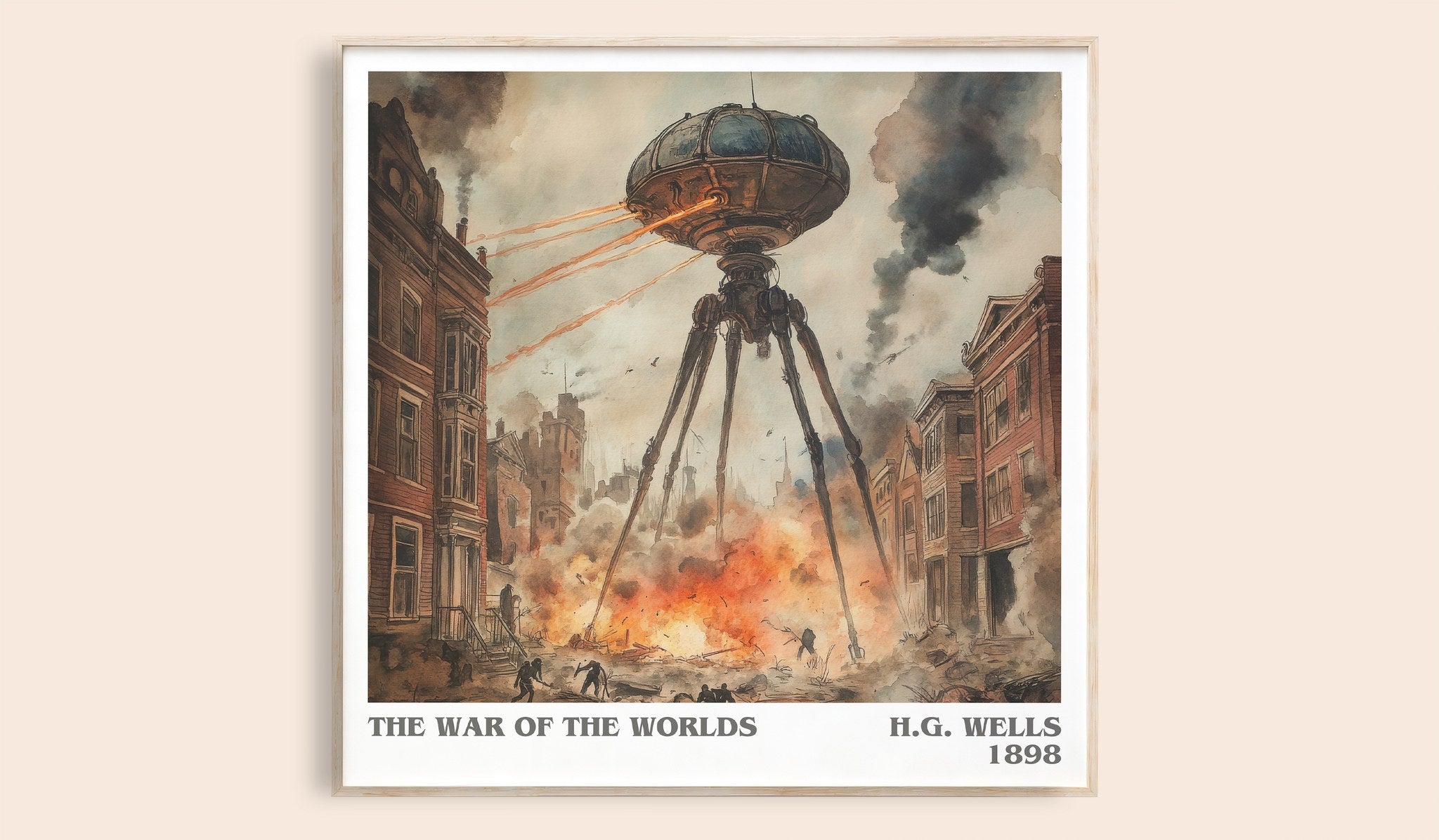 The War Of The Worlds Literary Art Print by H.G. Wells