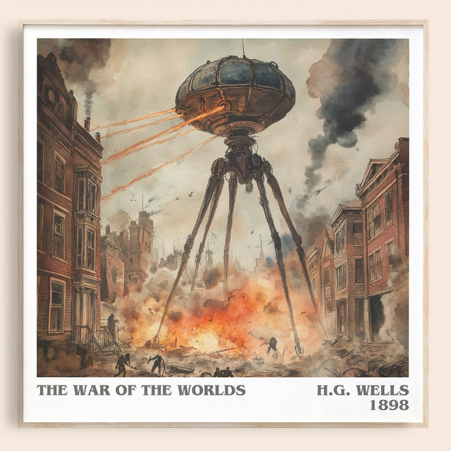 The War Of The Worlds Literary Art Print by H.G. Wells