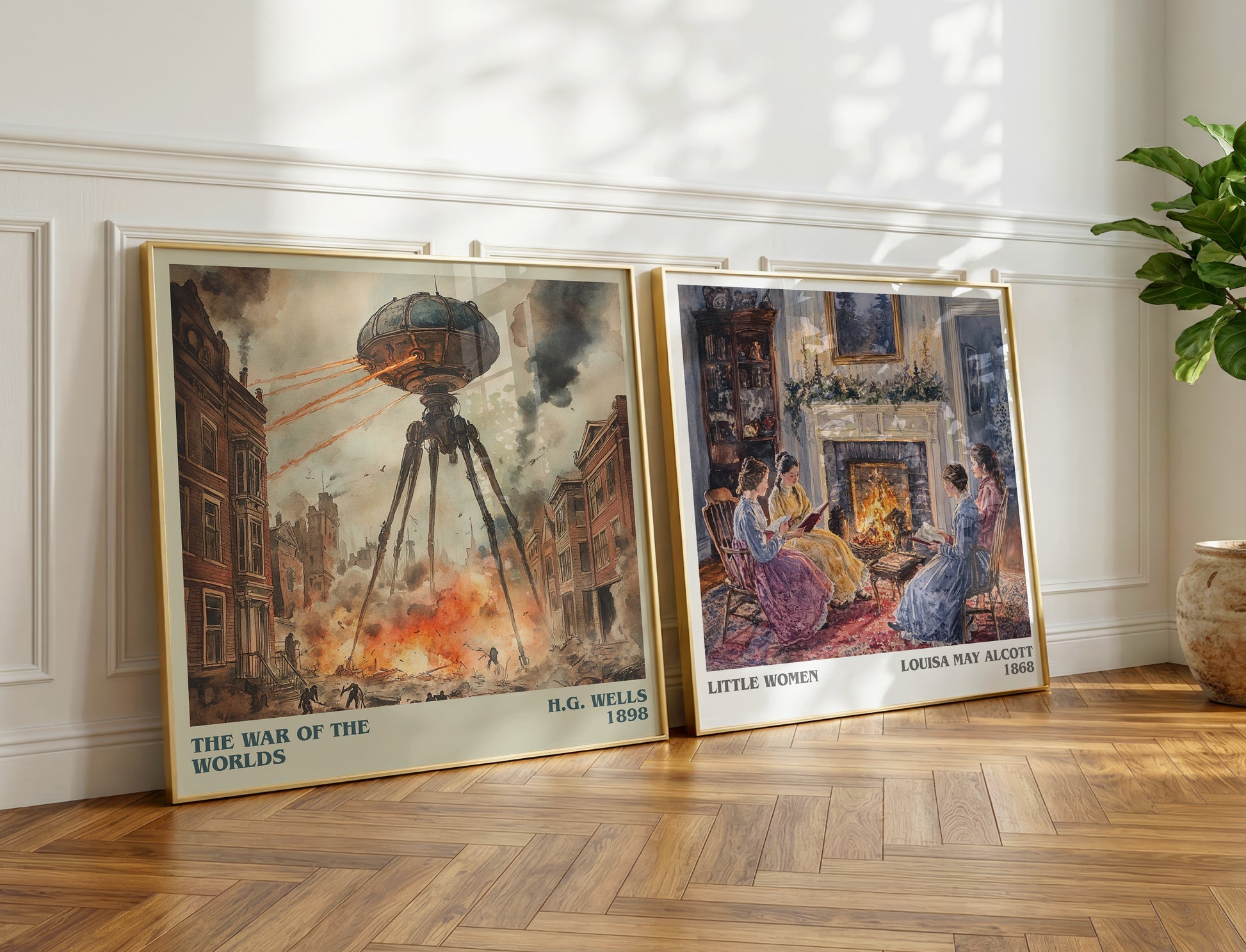 The War Of The Worlds book poster packaging – museum-quality print rolled in protective tube