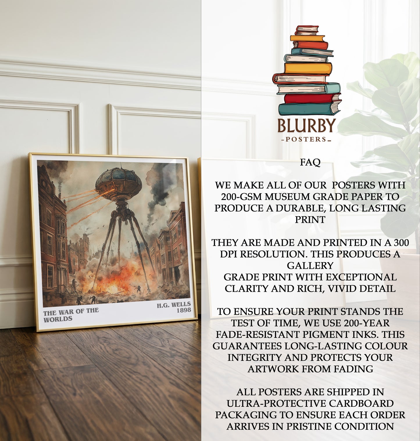 The War Of The Worlds Literary Art Print by H.G. Wells