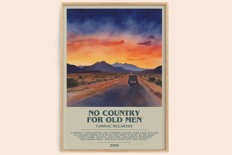 No Country For Old Men Bookish Wall Art by Cormac Mccarthy (Modern style)