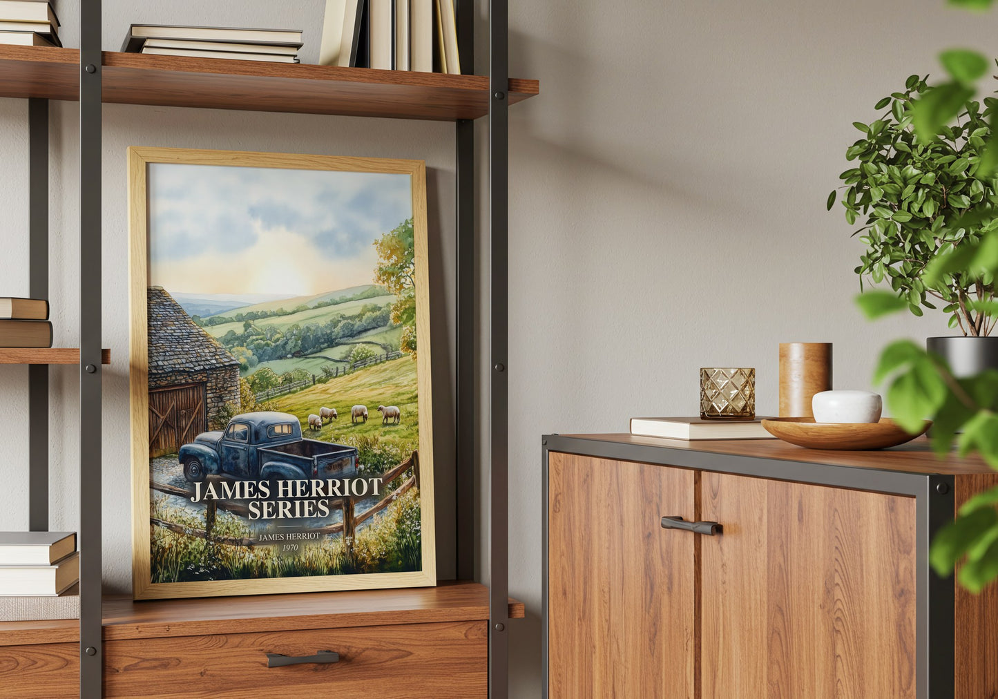 James Herriot Series book watercolour illustration paper finish options – matte satin gloss