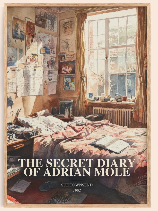 Secret Diary Of Adrian Mole Book Watercolour Illustration – S.