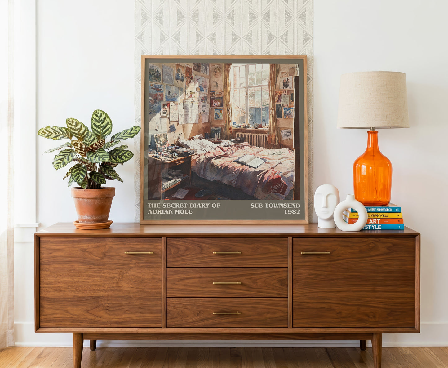 The Secret Diary Of Adrian Mole literary literary print detail – Sue Townsend book art