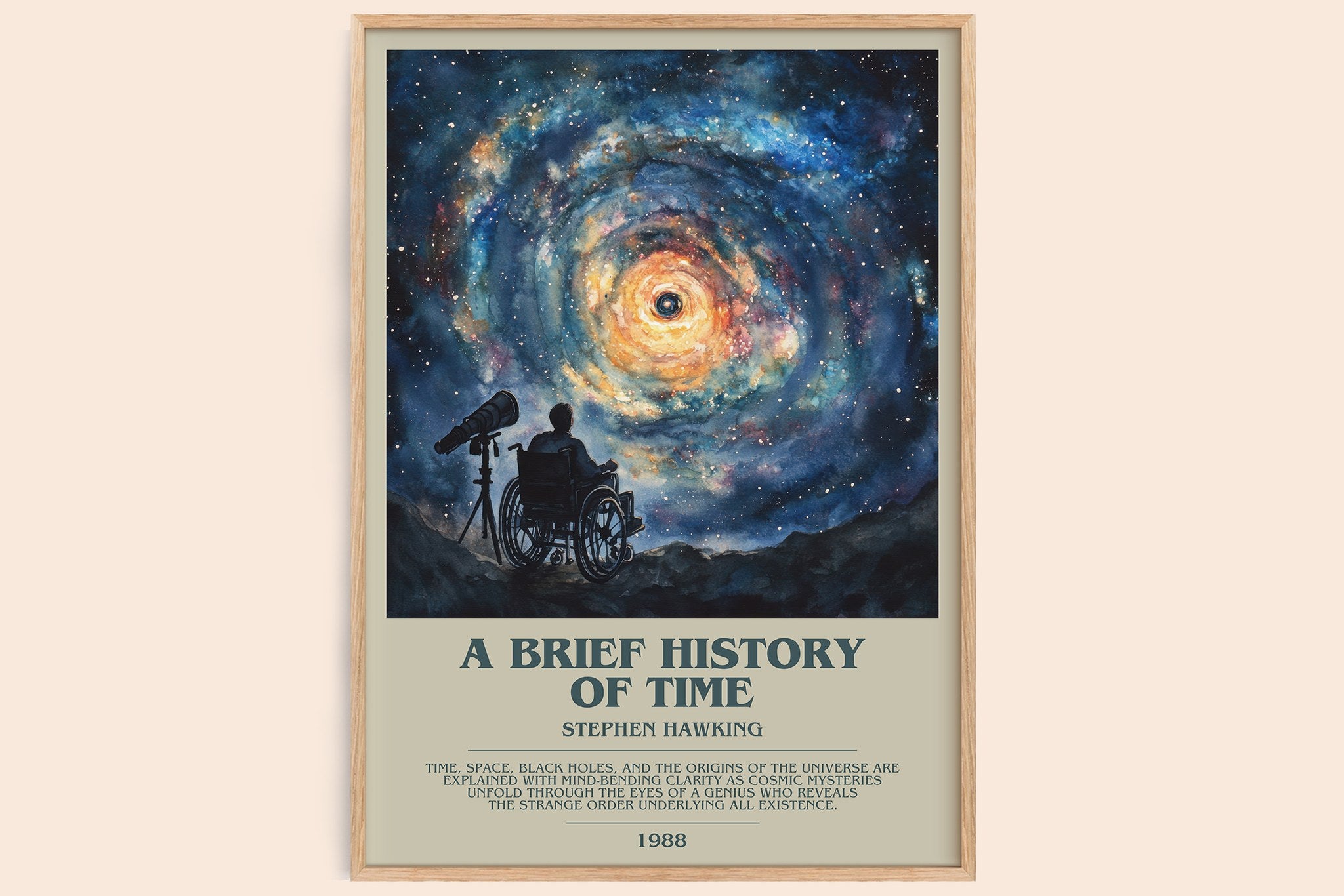A Brief History of Time Bookish Wall Art by Stephen Hawking