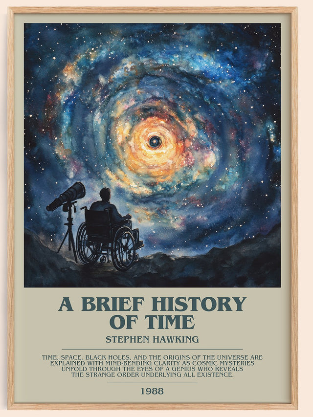 A Brief History of Time Bookish Wall Art by Stephen Hawking