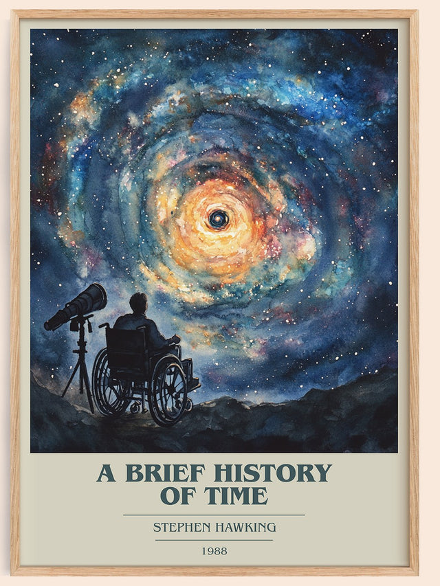 A Brief History of Time Book Cover Poster by Stephen Hawking