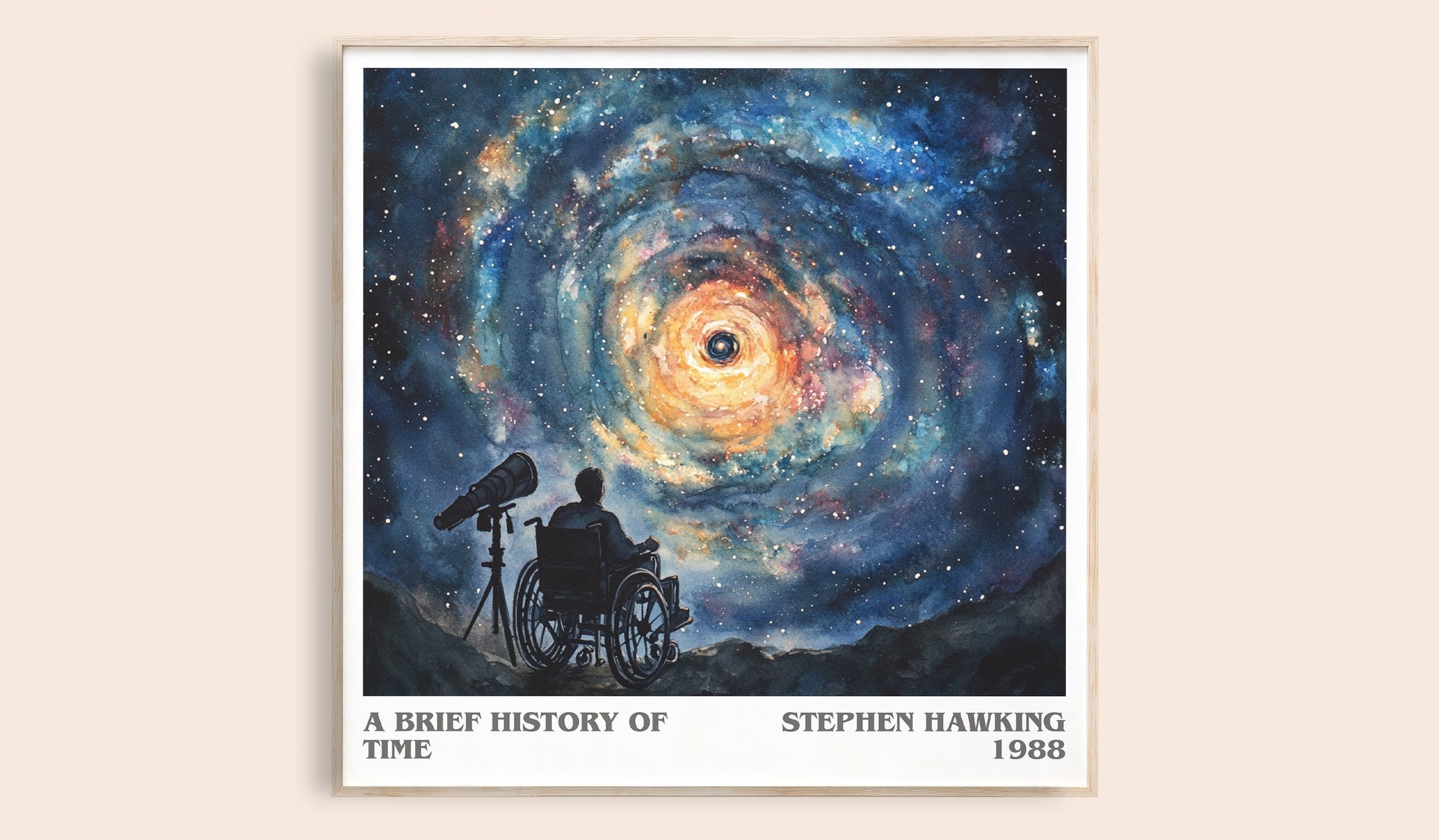 A Brief History of Time Literary Art Print by Stephen Hawking