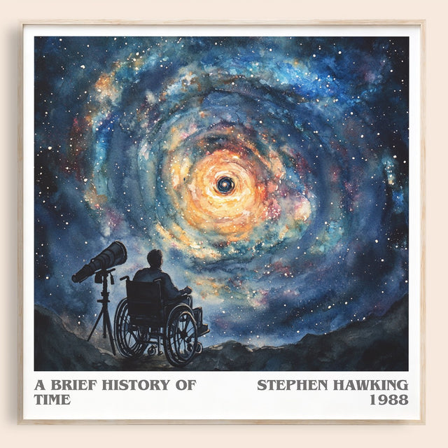 A Brief History of Time Literary Art Print by Stephen Hawking