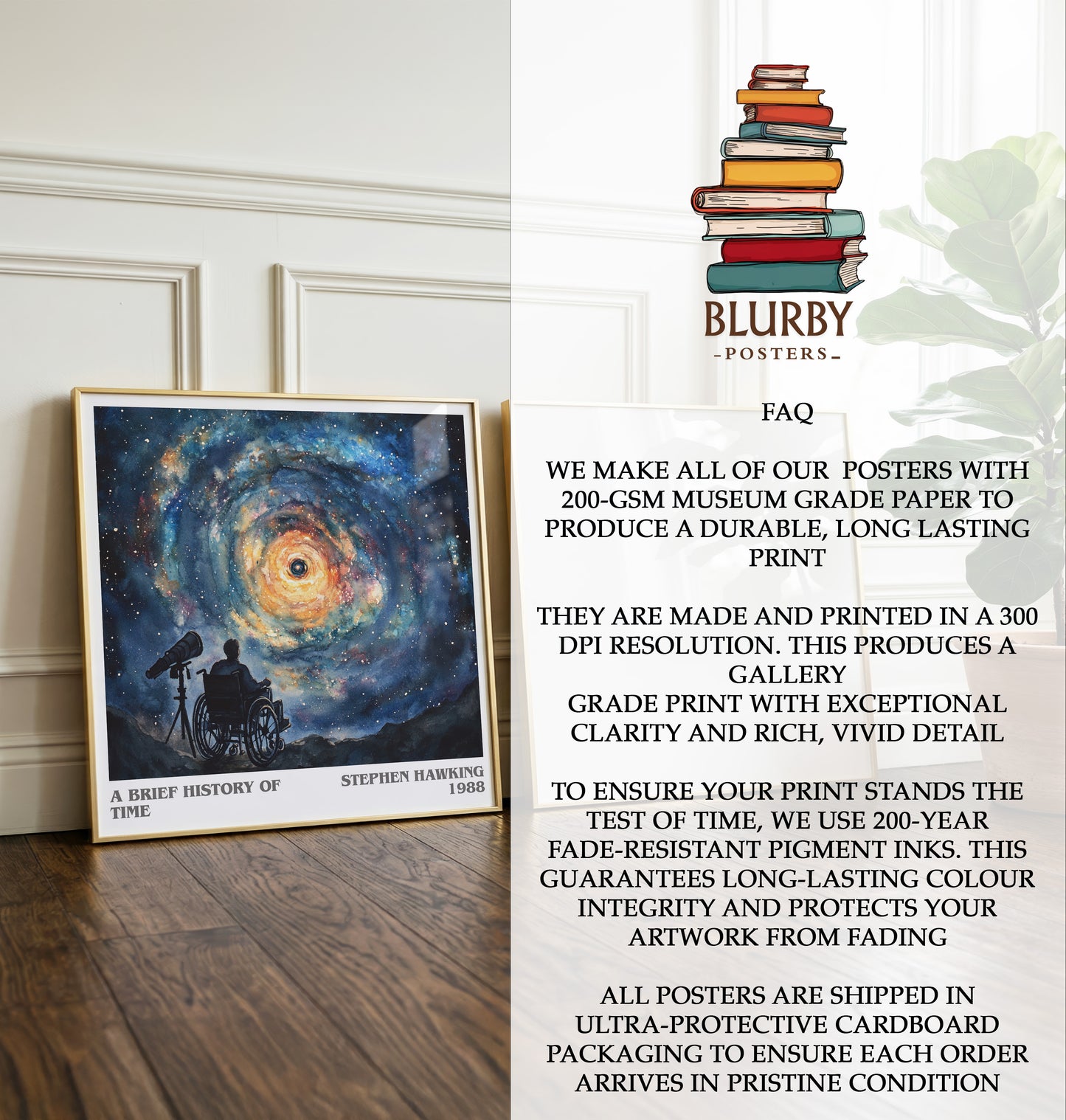 A Brief History of Time Literary Art Print by Stephen Hawking