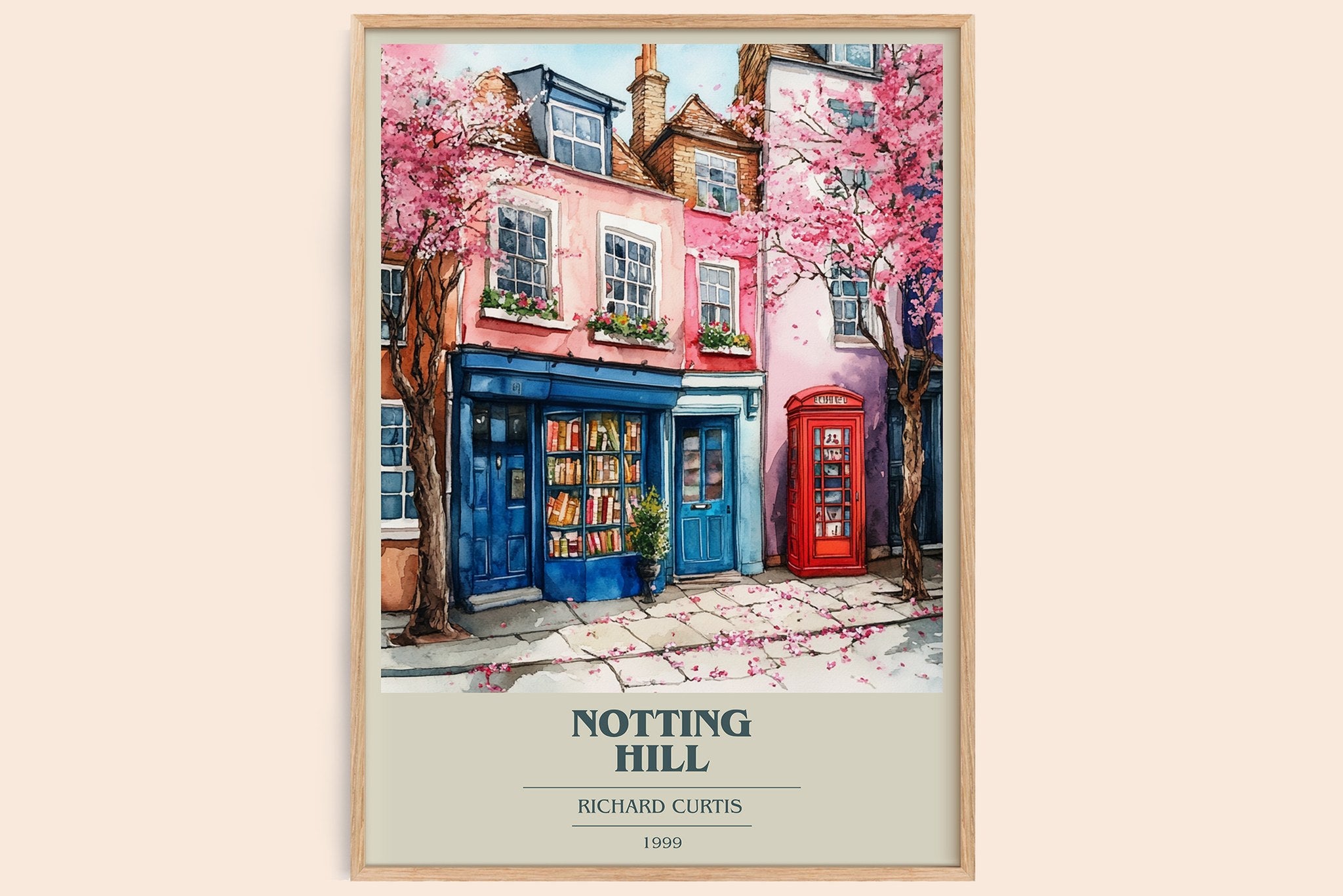 Notting Hill Book Cover Poster by Richard Curtis