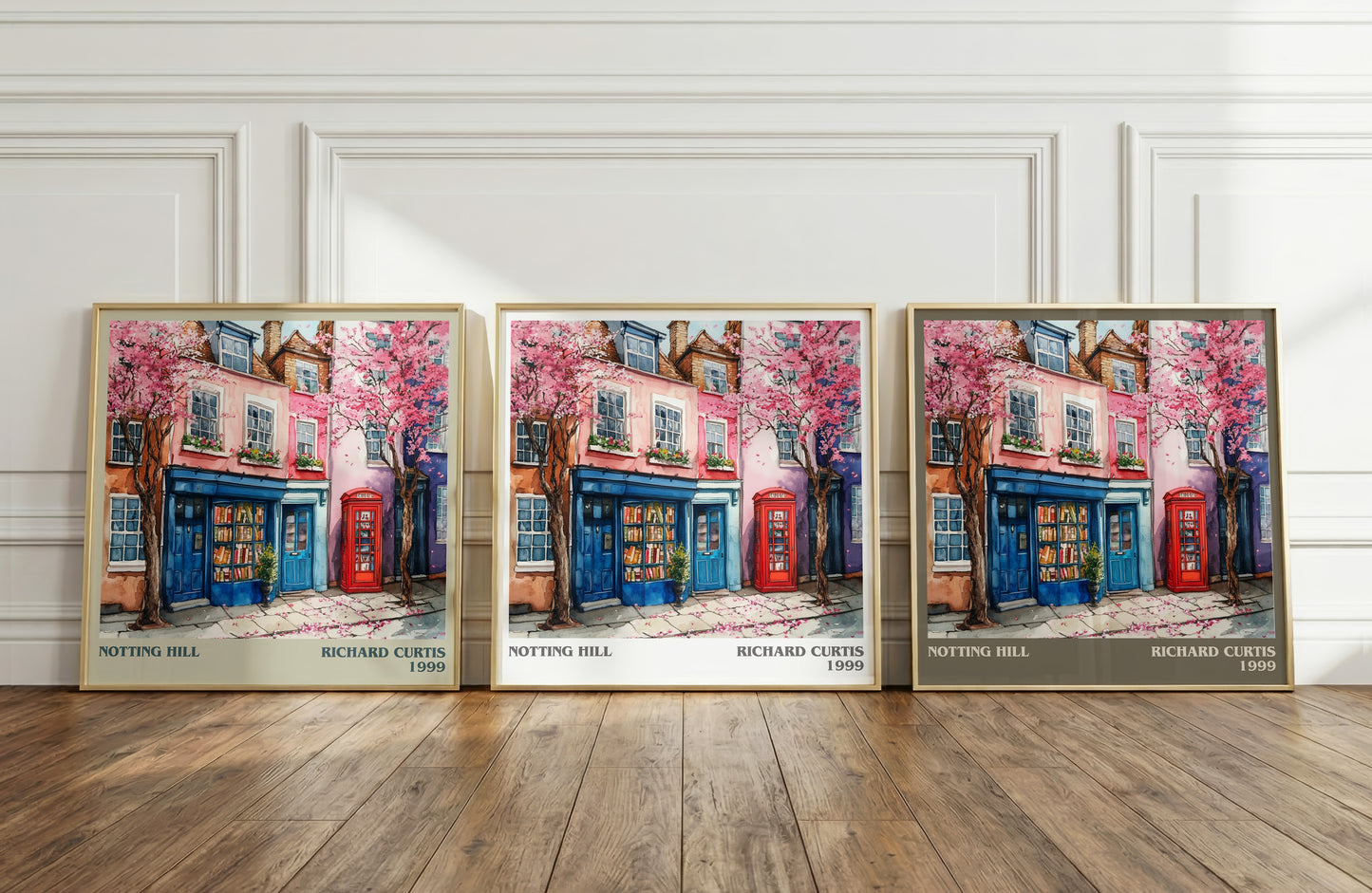 Notting Hill literary print framed by window – literary home decor