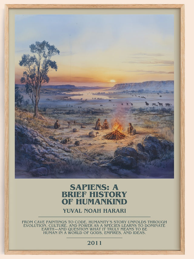 Sapiens: A Brief History of Humankind Bookish Wall Art by Y. Harari