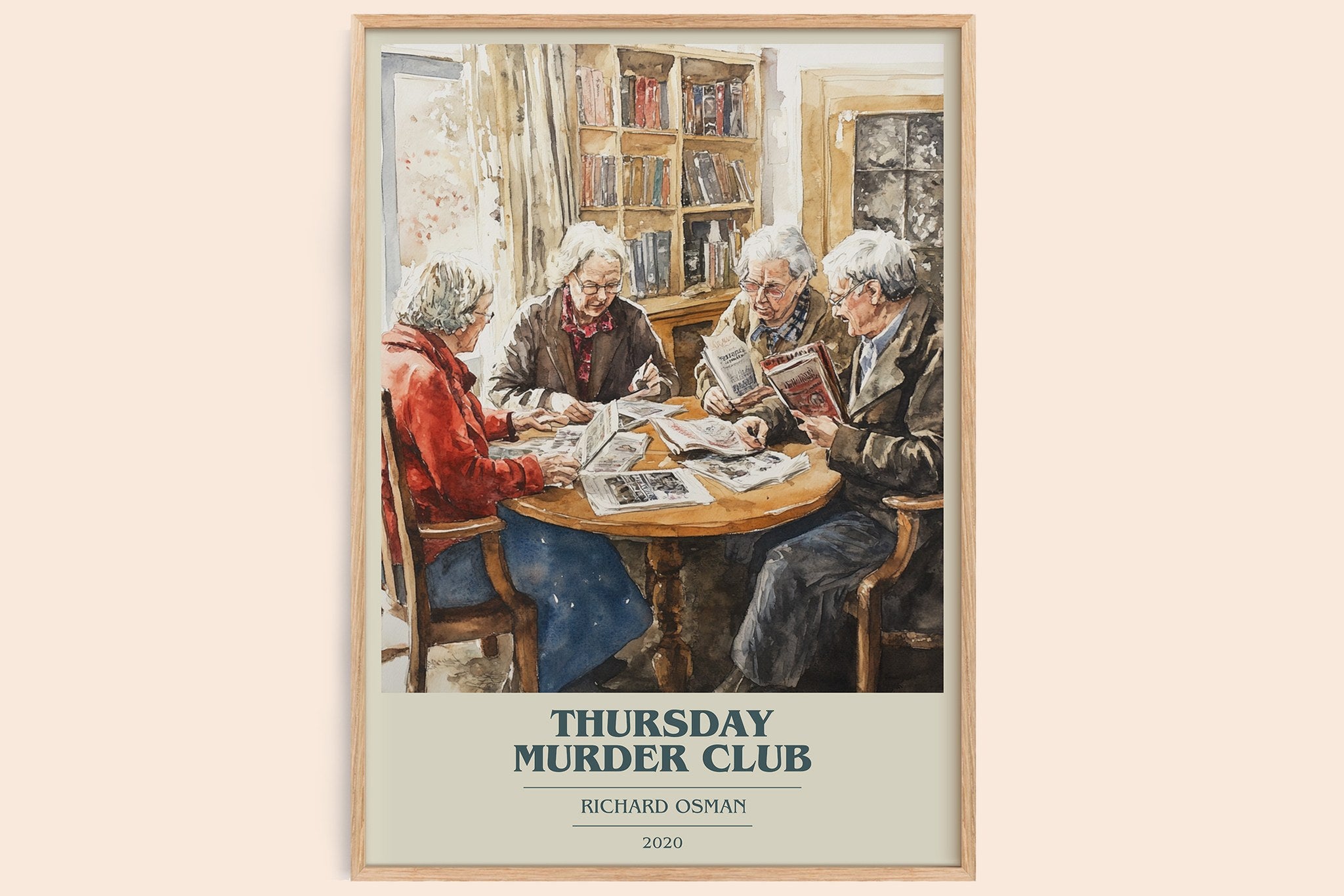 Thursday Murder Club Book Cover Poster by Richard Osman