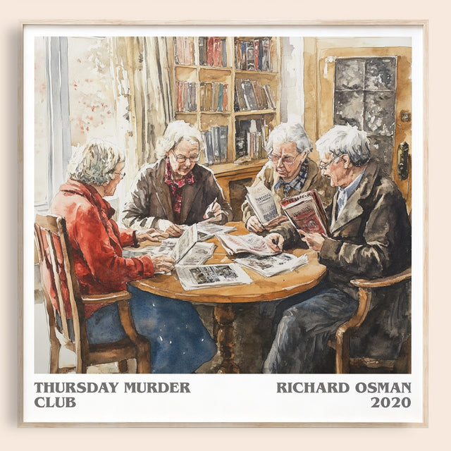 Thursday Murder Club Literary Art Print by Richard Osman